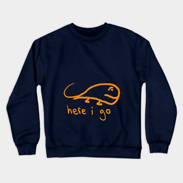 here i go lil wobbly guy Crewneck Sweatshirt by modernskeletons